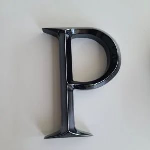 Custom Black Painted Mirror Finish Metal Cut Letters Beveled Edge 3D Non Illuminated Wall Decoration Sign