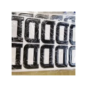 Custom Black Waterproof Resin Numbers and Letters 5×7.9cm Mesh with 3M Glue for Car and Motorcycle ESHINE ESR0579B