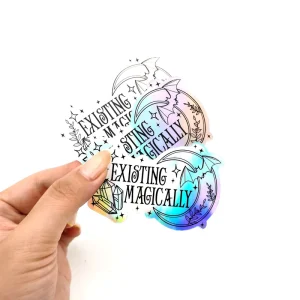 Custom Bluey Friends Daedal Small Gift 100 Pcs Decorative Die Cut Holographic Sticker