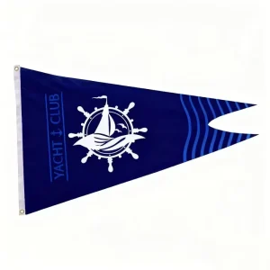 Custom Boat Flag Pennant Double Sided Embroidered With Durable Brass Grommets Outdoor Boat Decoration Boat Flags