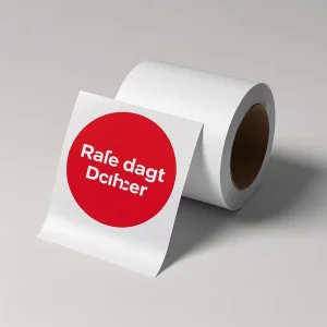 Custom Brand Logo Self-Adhesive Vinyl Stickers Waterproof 1-Inch Roll for Photo Frame Durable Barcode for Packaging Branding