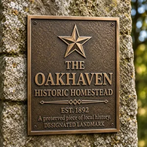 Custom Bronze Metal Plaque Personalized Cast Sign With Logo And Raised Letters For Company Office School And Museum Led Sign