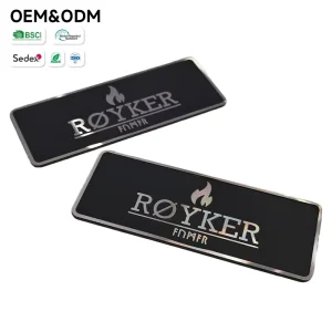 Custom Brushed Aluminum Metal Nameplate OEM Panther Logo for Automotive Outdoor Gear