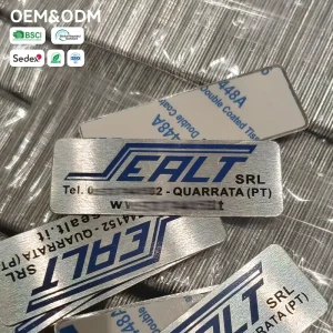 Custom Brushed Aluminum Nameplate OEM for Industrial Equipment Corporate Branding