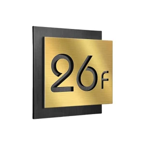Custom Brushed Matte Finish Stainless Steel Signage for Residential Commercial Event Venue Hotels Amenities
