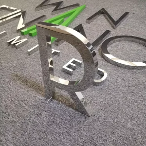 Custom Brushed and Polished Stainless Steel Letter Brass Metal Letters Brass Metal Numbers