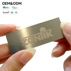 Custom BrushedAluminum Aluminum Logo Nameplate OEM Deep Etched for Industrial Equipment Branding