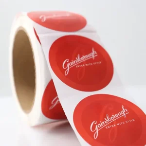 Custom Business Brand Logo Adhesive Food Labels Waterproof Vinyl Sealing Round Paper Packaging Labels Roll Custom Stickers Roll
