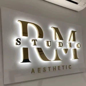 Custom Business Logo 3D Metal LED Letters Sign Metal LED Illuminated Sign LED Sign Board For Advertising