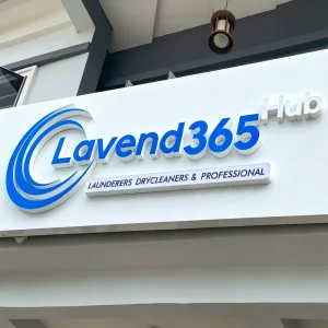Custom Business Logo Sign LED Acrylic Front Lit Letter Sign Dry Cleaning Laundry Shop Office Reception Commercial Wall Sign