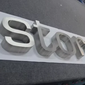 Custom Business Name Logo Brush or Mirror Metal Sign Fabricated Stainless Steel Signage