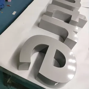 Custom Business Name Logo Fabricated Metal Sign Stainless Steel Hollow Letter