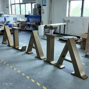 Custom Business Sign Backlit 3D Logo Metal Signs LED Light Up Letters Stainless Steel Wall Logo Outdoor Building Sign