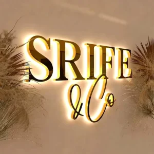 Custom Business Sign LED Illuminated Signs 3D Acrylic Logo Custom LED Sign Backlit Logo Channel Letter for Beauty Salon