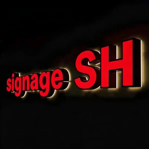 Custom Business Signs LED Signage Letters 3D Acrylic LED Illuminated Sign for Company Brand Logo Outdoor Store Sign