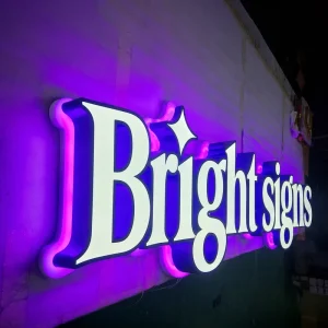 Custom Business Signs LED Signage Letters 3D Acrylic LED Illuminated Sign for Company Brand Logo Outdoor Store Sign
