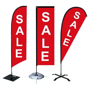 Custom Car Dealership Feather Flag Outdoor Advertising Flag for Auto Sales Promotion
