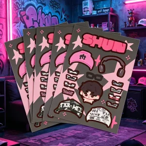 Custom Cartoon Color DIY Children’s Coated Paper Matte Film Label Stickers PVC Waterproof Adhesive Stickers Printing