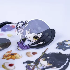 Custom Cartoon Promotional Personalized Die Cut Vinyl Transparent Sticker Sheet Luxury Print Phone Waterproof clear Stickers