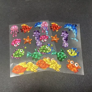Custom Cartoon Stickers with Photoresist Film Adhesive Printing Labels Color Printing Die Cut Half Painted Cartoon Stickers