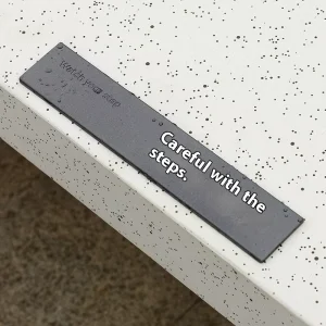 Custom Carved Anti Slip Warning Sign Durable Embossed Floor Sticker for Stairs Wet Areas Advertising Board