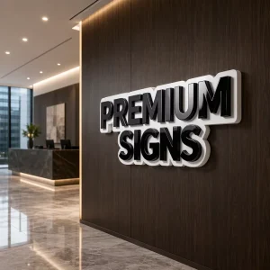Custom Carved PVC 3D Wall Logo Sign Baking Finish Painted Letters Flat Mount Business Signage for Company Office Lobby Reception