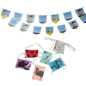 Custom Cheering String Flag Polyester Fabric Promotion Bunting Flag