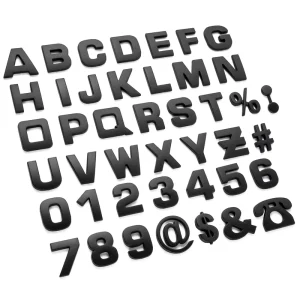 Custom Chrome Electroplate ABS Plastic Material Alphabet Car Bonnet Letters Sticker of Letter Designs