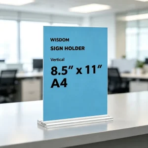 Custom Clear Acrylic Sign Holder 8.5 X 11 A4 Size Plexiglass Document Display Stand For Office Menu Picture Frame