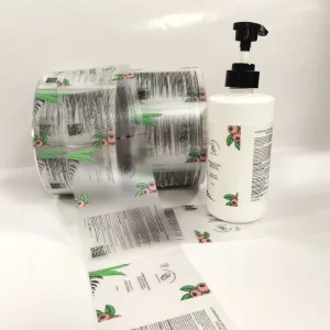 Custom Clear Transparent Stickers Labels Roll Private Waterproof Vinyl Shampoo Plastic Bottle Label