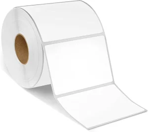 Custom Coated Paper Self adhesive Label 100×100 Logistics Express Address Barcode Ribbon Printing Blank Label Transfer Sticker