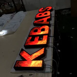 Custom Coffee Shop Bar Brand Custom Metal Acrylic Bright Signage 3D LED Plastic Luminous Character Front lit Light Letter Sign