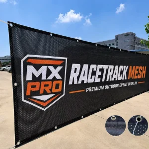 Custom Color Large Size Digital Printed Outdoor Polyester Mesh Banner with Grommets