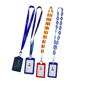 Custom Colorful Adjustable Length Fashion Customized Promotional Advertise Sports Neck Strap Id Badge Card Holder
