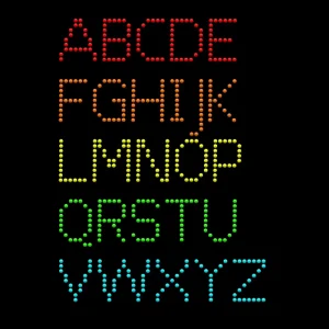 Custom Colorful Alphabet Letters Rhinestone Iron On Transfer Motif
