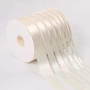 Custom Colorful Satin Ribbons With Sublimation Printed Logo Roll Gifts Tapes Wedding Christmas Decoration
