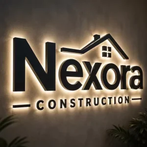Custom Commercial Waterproof Signage Black Illuminated Channel Letters High Quality Backlit Logo