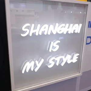 Custom Conductive Glass Powered LED Sign Acrylic LED Sign Letters Face Light Sign Mounted on Glass for Retail Shop