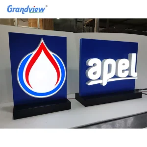 Custom Counter Top LED Sign Free Standing Table Sign Advertising Counter Display Logo Acrylic Letter Sign