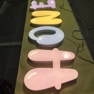 Custom Crystal Ball Jelly Luminous Word Sign Frosted Frontlit LED Wall Mounted Channel Letters IP65 Weather Resistance