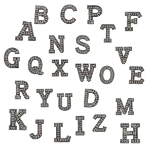 Custom Crystal Letters Rhinestone Alphabet Letters Patches for Clothing Accessories