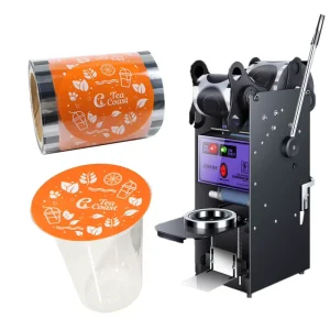 Custom Cup Sealing Film Beverage Milk Tea Cups Sealer Film Plastic Sealing Film Roll for 90 95mm PP Cup