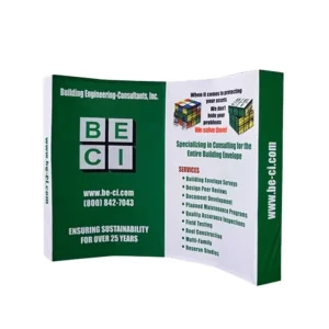 Custom Curved Shape Aluminum Fabric Advertising Pop up Banner Tradeshow Display for Event