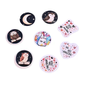 Custom DIY Durable Waterproof PVC Die Cut Vinyl Decorative Sticker Cartoon Cute Labeling Stickers for Laptop