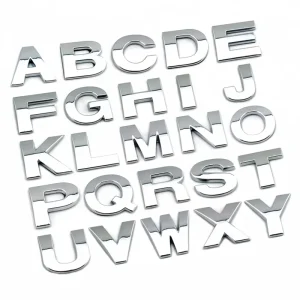 Custom DIY Letter Metal Badges and Metal Letter and Number Car Emblem
