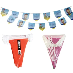 Custom Decoration Triangle String Bunting Flag Custom Logo Printing Football Club Hanging Flag Banner