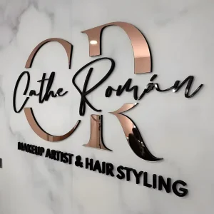 Custom Decorative Acrylic Plastic Gold Stainless Steel Letters Personalized Business Signage
