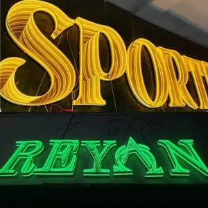 Custom Design 3D Art Advertising Infinity Mirror Sign Mirror Abyss Mirror Infinity Neon Letter Sign
