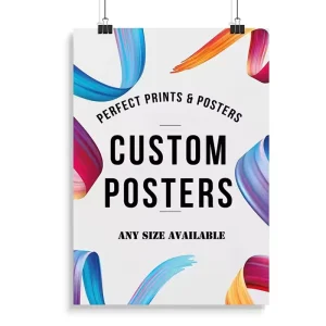 Custom Design Custom Size Digital Printed Full Color CMYK Colorful Photo Movie Music Business Advertising Inkjet Canvas Poster