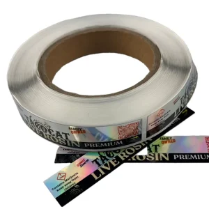 Custom Design Labels Maker Self Adhesive Vinyl Coated Paper Waterproof Sticker Roll Paper Custom Printing Logo Label Stickers